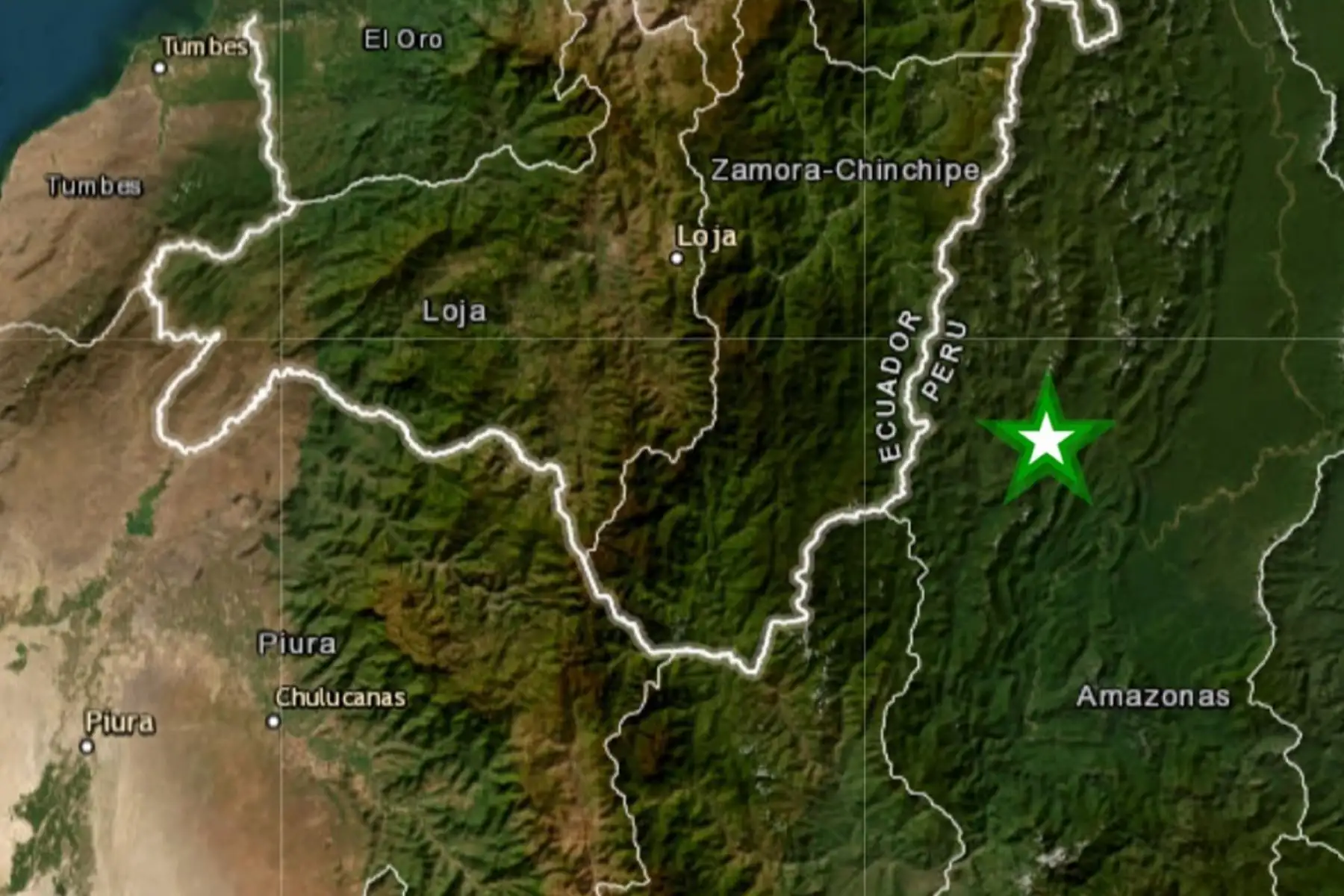 Tres sismos de hasta magnitud 5.4 sacuden Condorcanqui en Amazonas