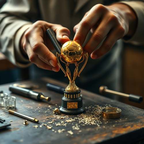 Balón de Oro: latón bañado en oro, 100 horas de trabajo y seis meses de elaboración