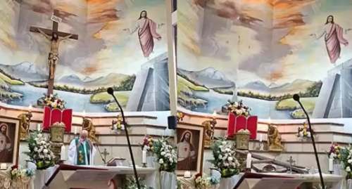 Sacerdote muere tras caerle una cruz mientras celebraba una misa transmitida en vivo