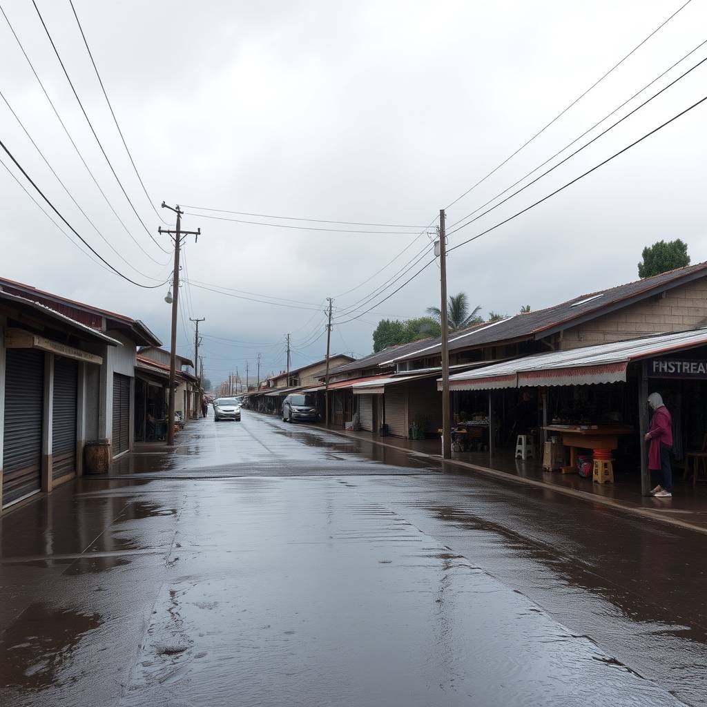 Lluvia de 20 minutos inunda calles de Tingo María y daña techos en Brisas del Huallaga