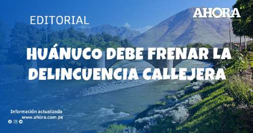 Huánuco debe frenar la delincuencia callejera