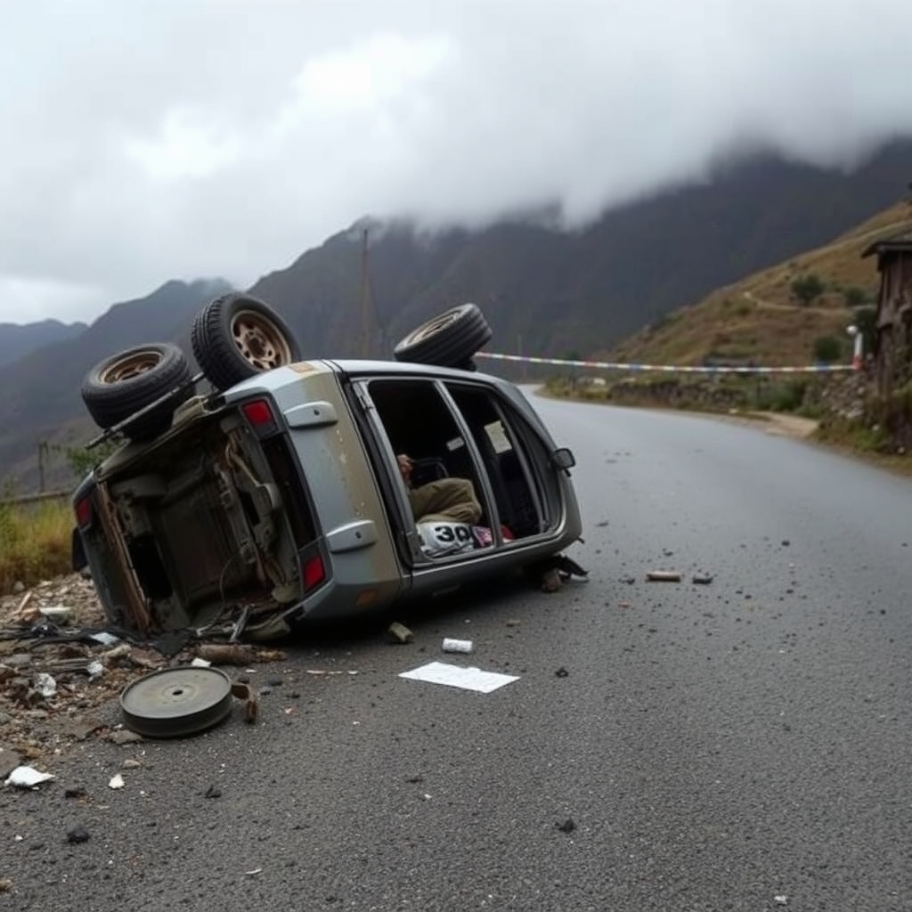 Colisión y volcadura de auto en Carpapata deja una persona fallecida