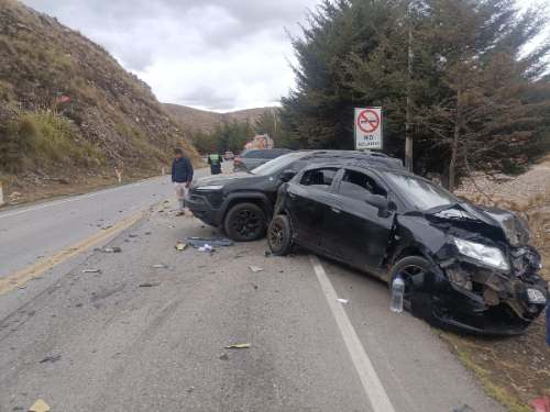 Choque múltiple en la Carretera Central deja un herido de consideración y cuatro conductores detenidos