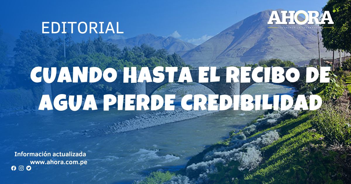 Cuando hasta el recibo de agua pierde credibilidad