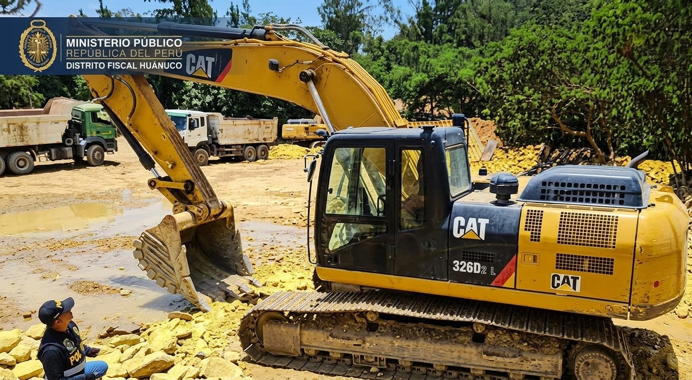 Maquinaria del Gobierno Regional incautada por presunta minería ilegal será inspeccionada por la Fiscalía