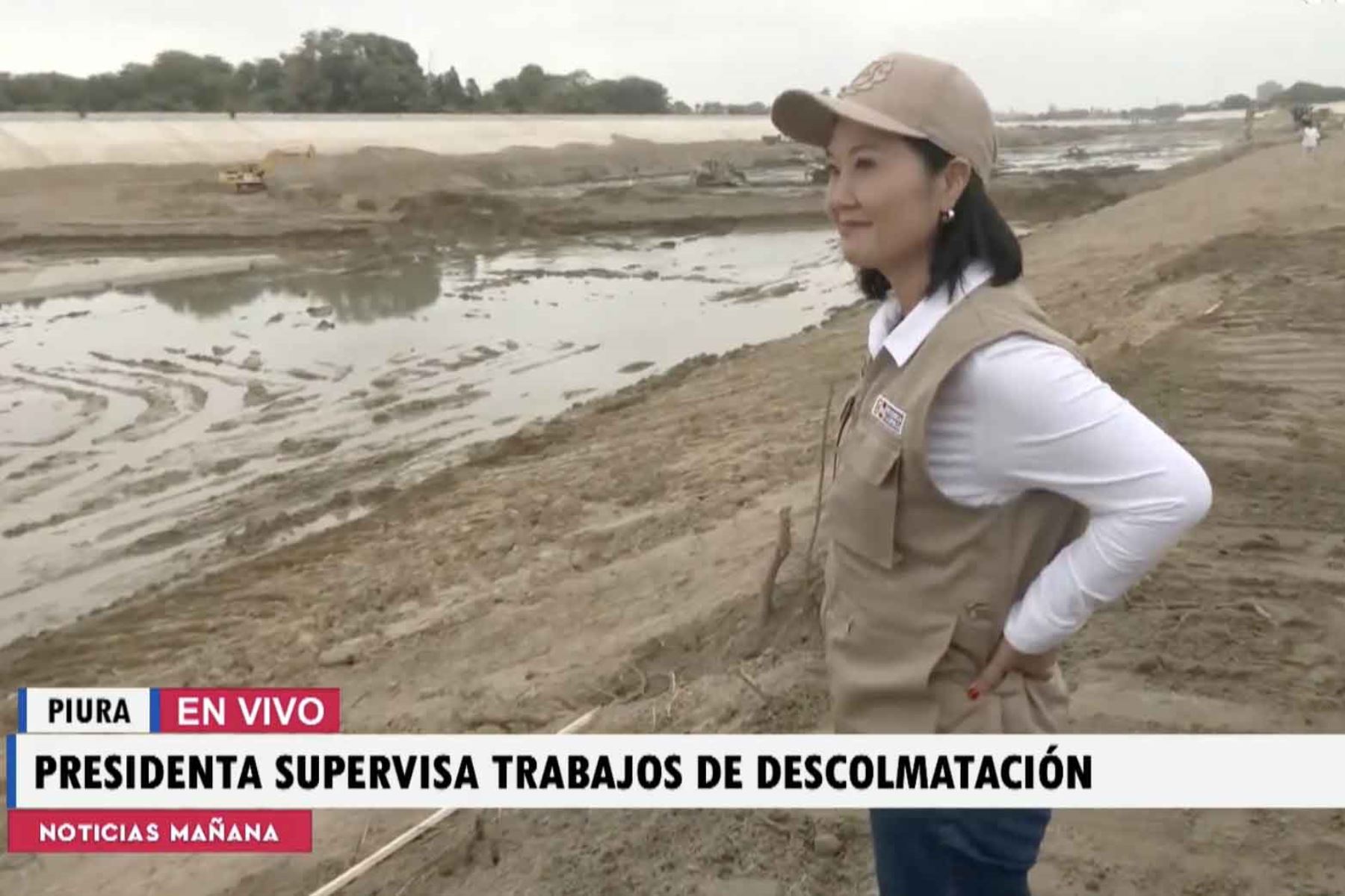 Presidenta Fujimori supervisa obras de prevención ante El Niño en Piura y La Libertad