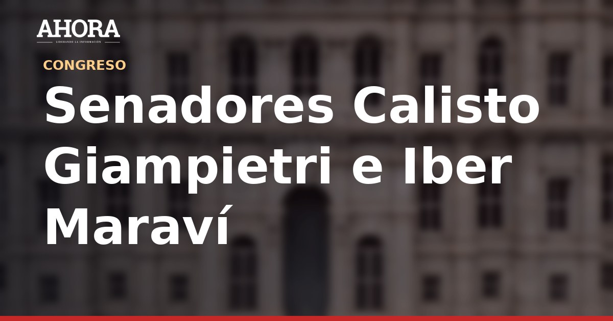 Senadores Calisto Giampietri e Iber Maraví protagonizan tenso cruce en la Comisión de Constitución