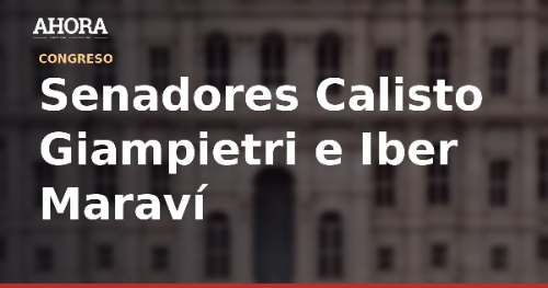 Senadores Calisto Giampietri e Iber Maraví protagonizan tenso cruce en la Comisión de Constitución