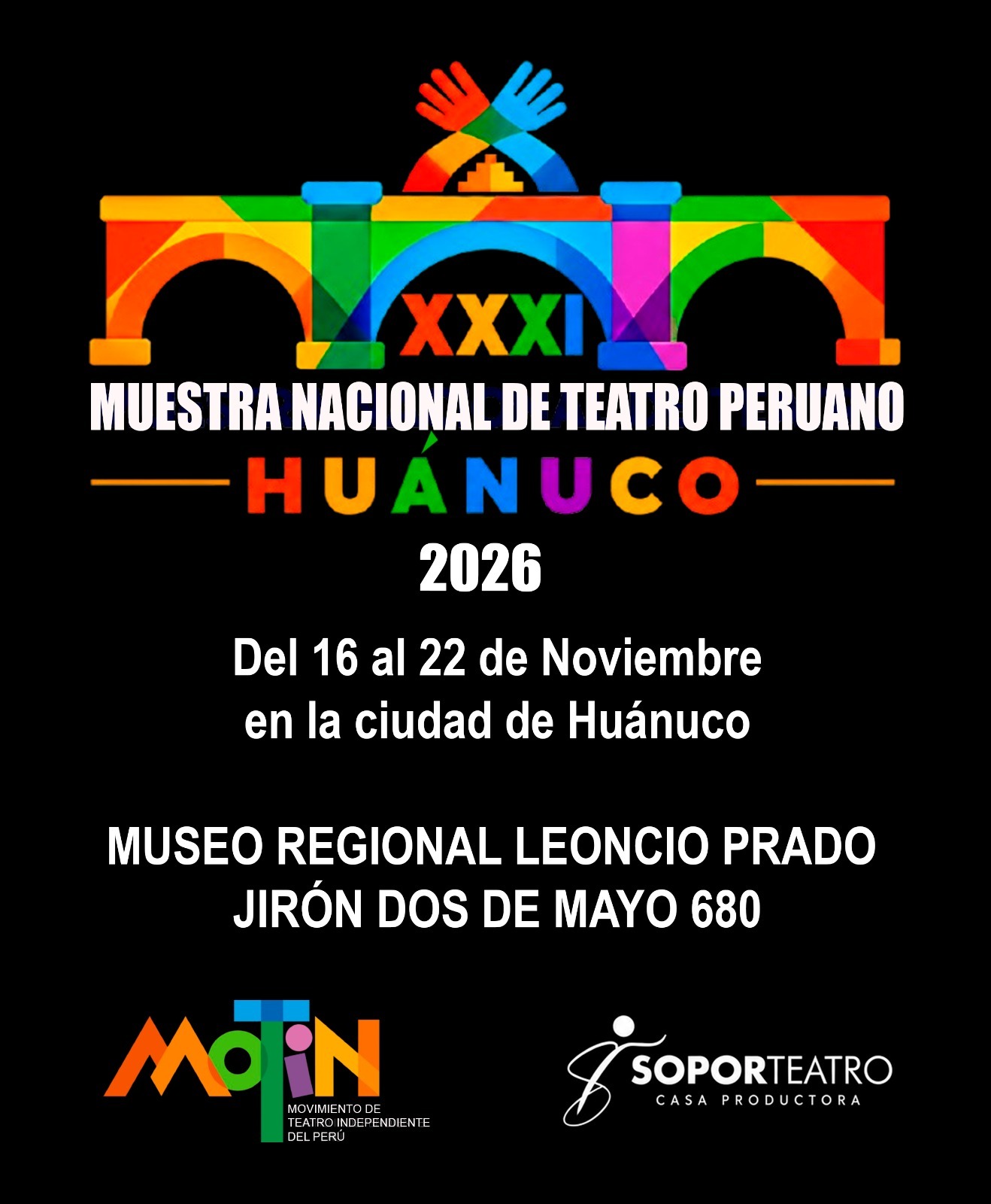 Muestra Nacional de Teatro no se suspende y llega a Huánuco el 16 de noviembre
