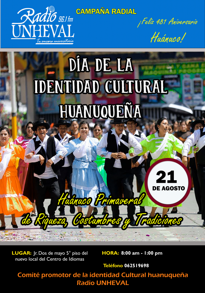 Radio Unheval organiza Campaña Radial para enaltecer Identidad Huanuqueña