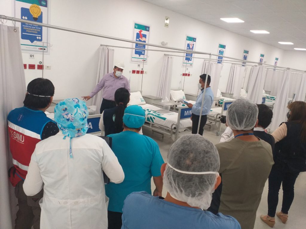 Dirección Regional de Salud inspecciona el Centro de Atención Temporal del Hermilio Valdizán