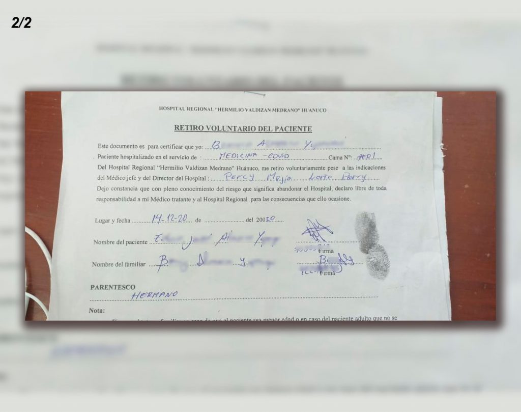 Diresa desmiente situación de paciente referido a Tingo María