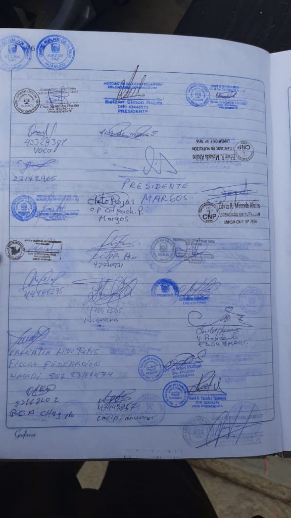 Agricultores y Gobierno Regional firmaron acta de acuerdos