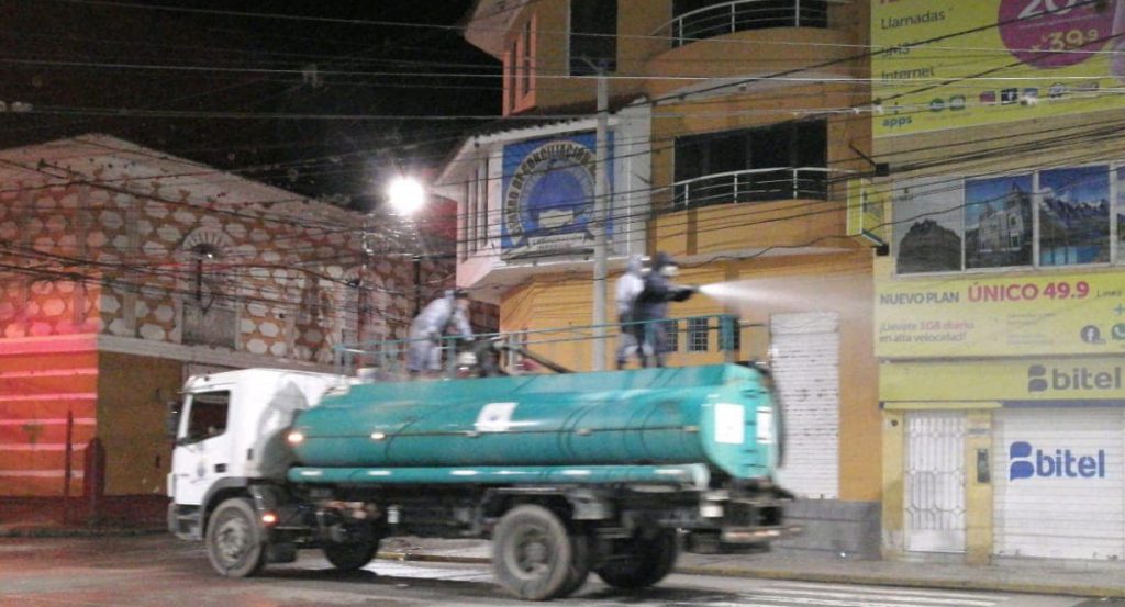 Municipalidad de Huánuco intensifica desinfección de calles