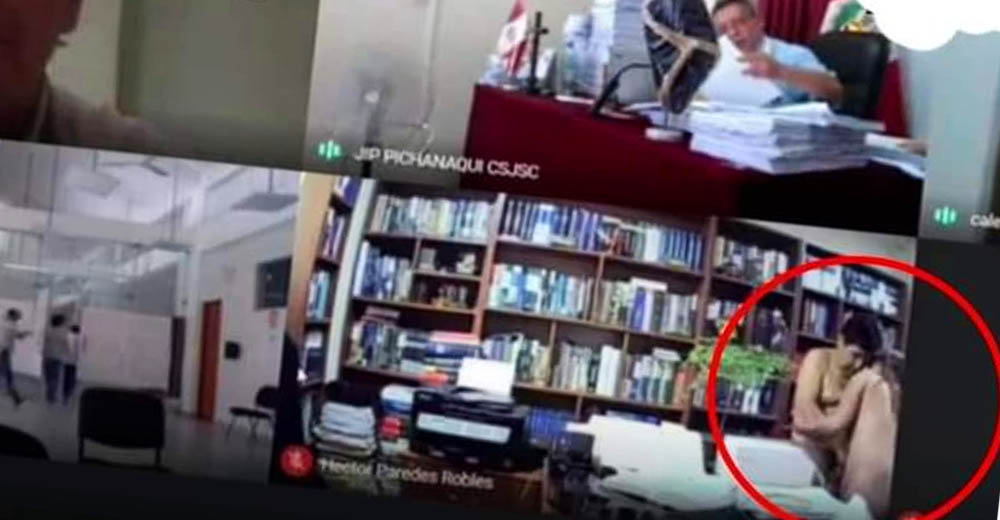 Abogado tuvo relaciones sexuales en plena audiencia virtual contra presunta organización criminal