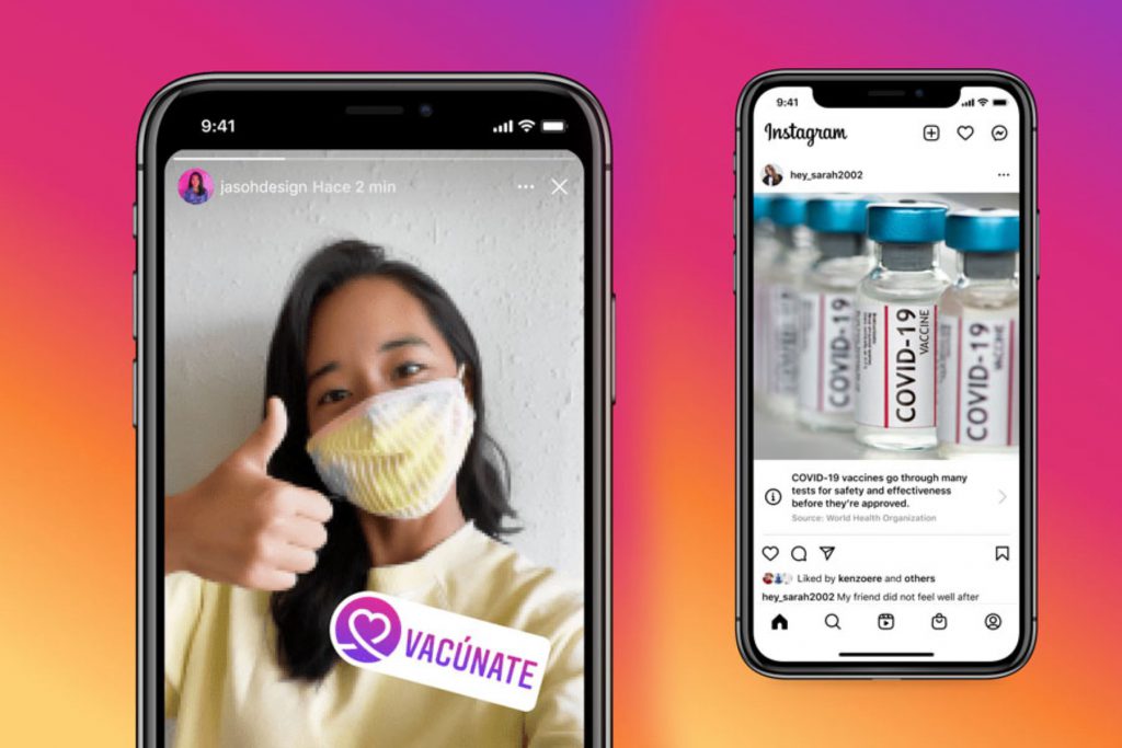 Instagram lanzará stickers para promover la vacunación