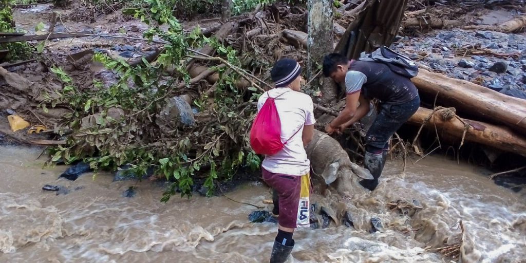 Huaico arrasa 9 casas y un puente en Mariano Dámaso Beraún
