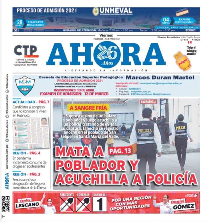 Edición digital Diario Ahora 26-03-2021