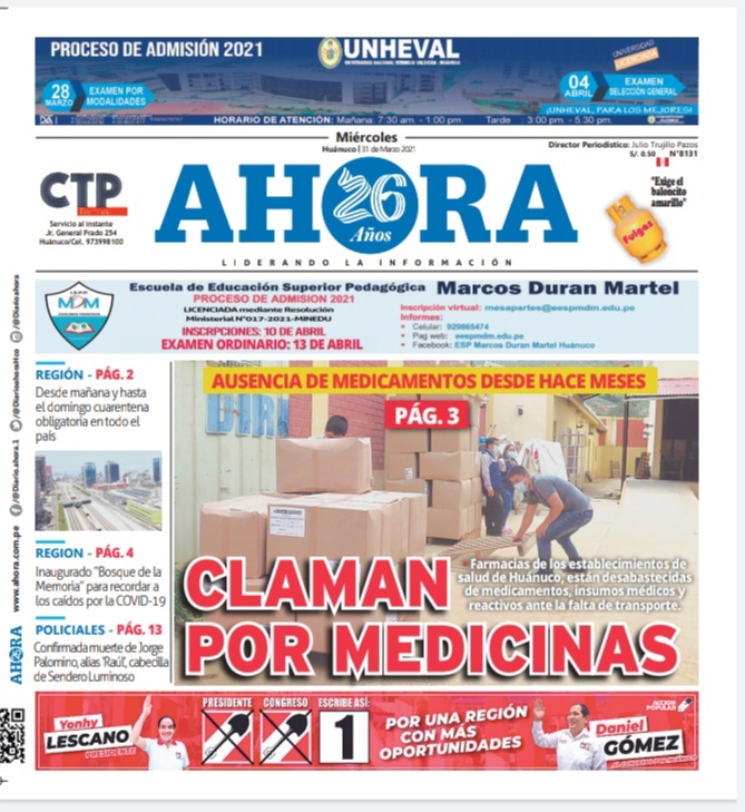 Edición digital Diario Ahora 31-03-2021
