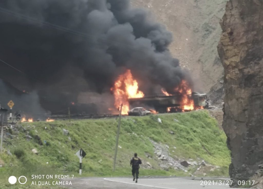 Incendio de seis cisternas