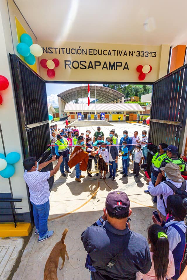 Municipalidad de Amarilis inaugura colegio en Rosapampa