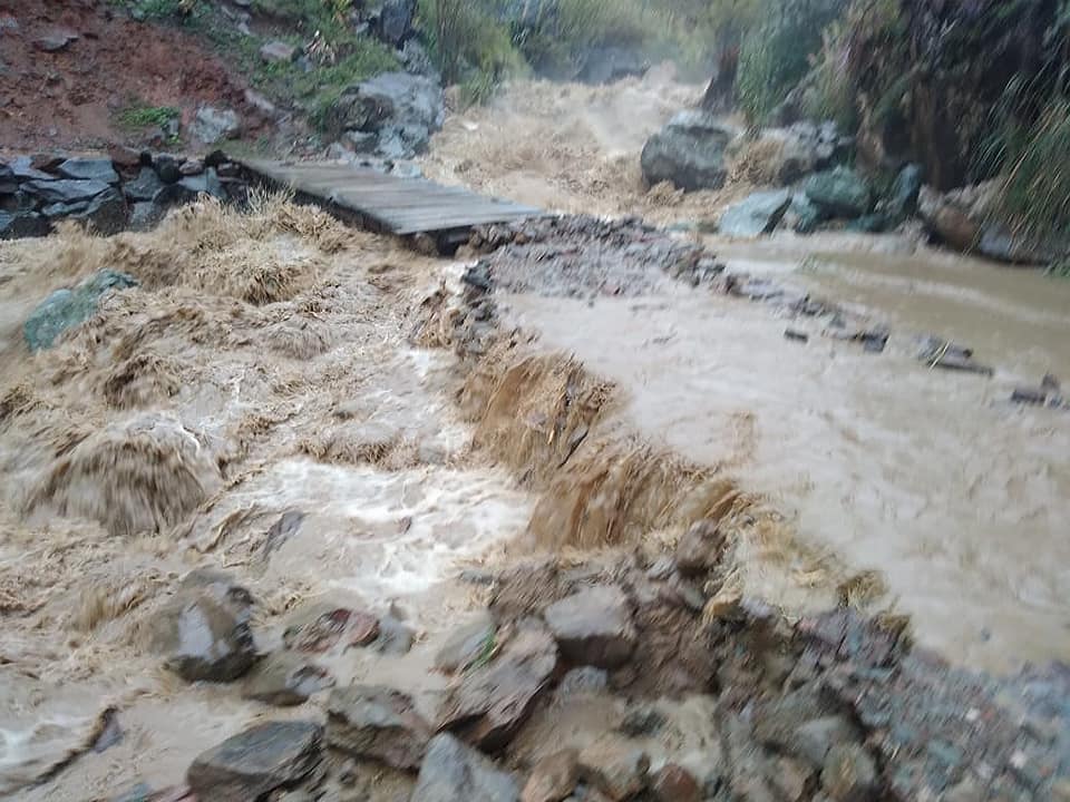 Intensas lluvias afectaron Monzón y Churubamba