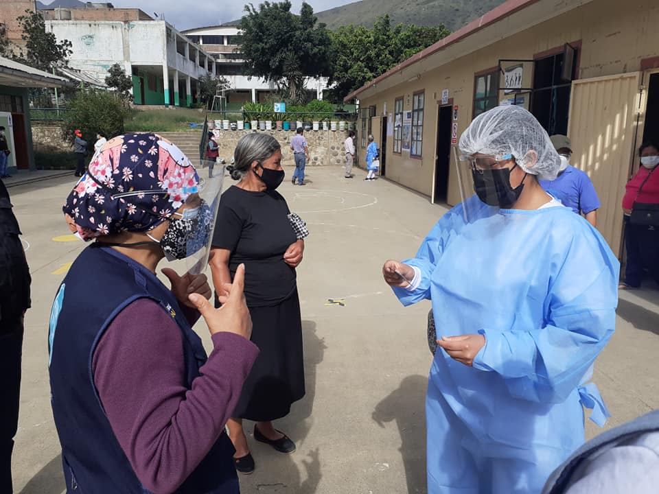 Diresa verificó cumplimiento de protocolos de bioseguridad en locales de votación