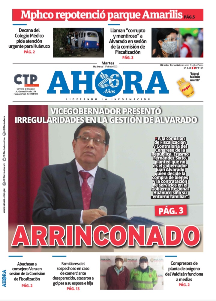 Edición digital Diario Ahora 27-04-2021