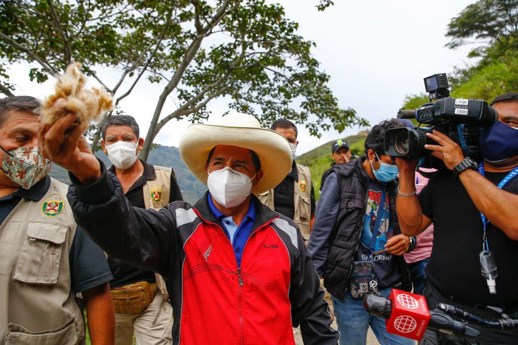 Candidato presidencial Pedro Castillo propone prohibir importaciones