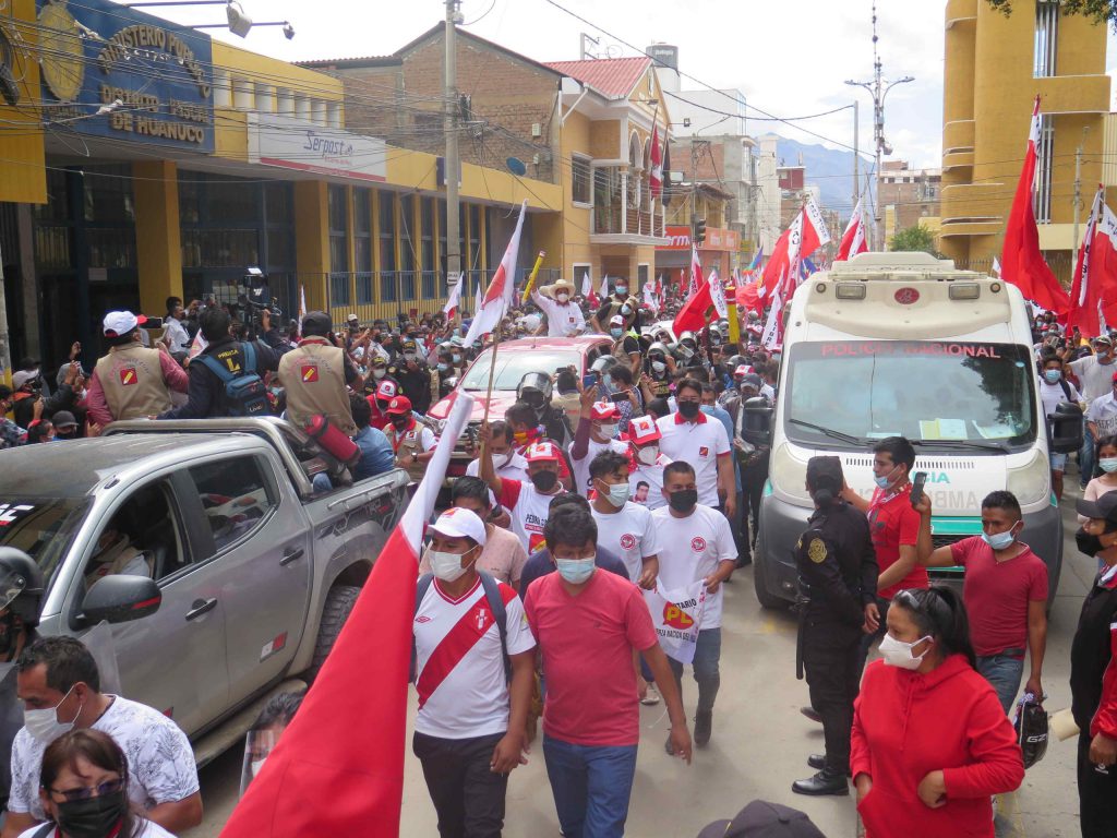 Candidato Pedro Castillo cumplió agenda en Huánuco