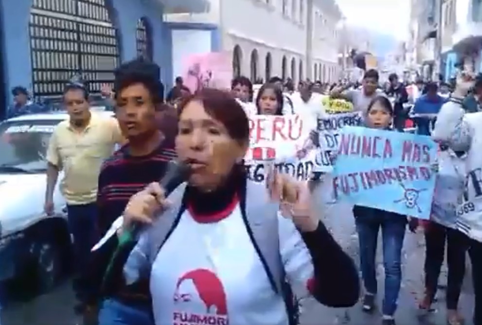 En Huánuco cumplieron jornada de protesta contra Fujimori