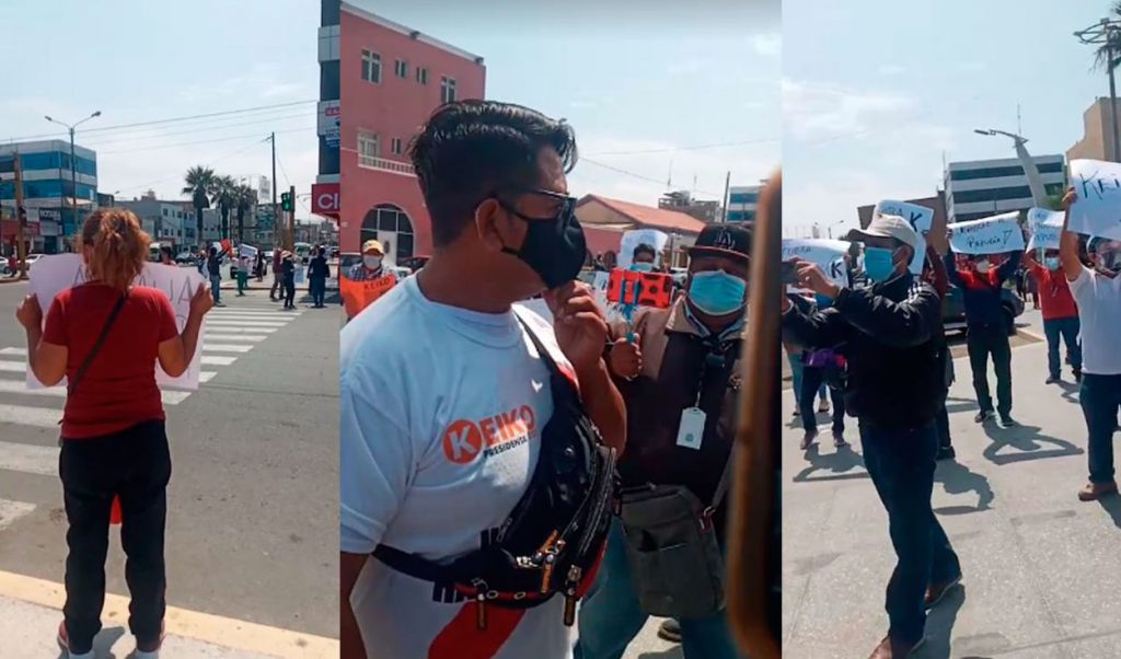 Registran incidentes entre simpatizantes de Fujimori y Castillo