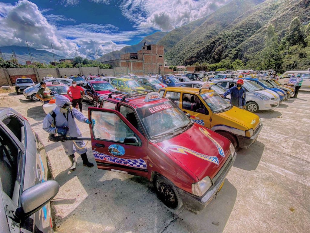 Transportistas fueron beneficiados con desinfección de vehículos