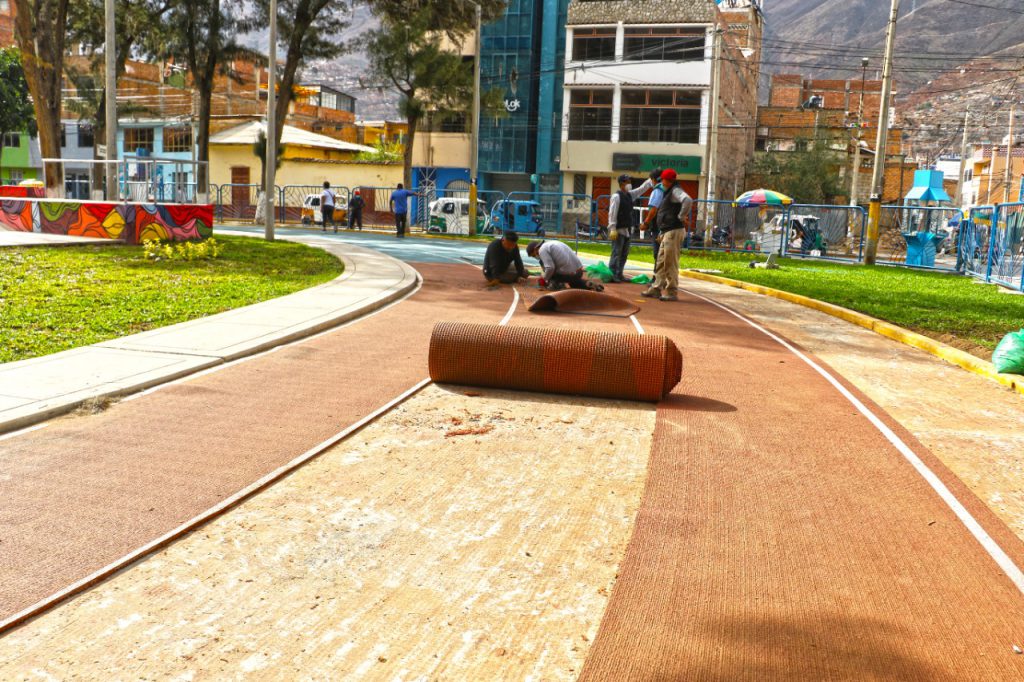 Consorcio Guadalupe inició refacción de la pista atlética del Parque Amarilis