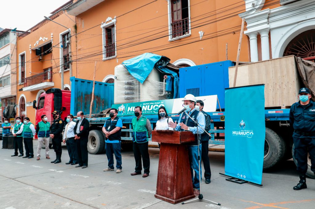 Llegó la planta de oxígeno adquirida por la Municipalidad de Huánuco