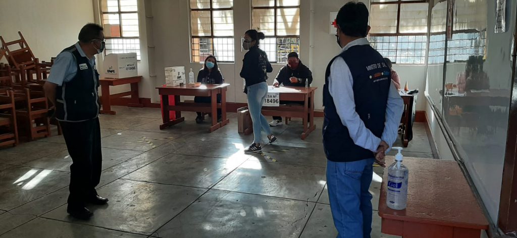 Salud verificó protocolos de bioseguridad en locales de votación