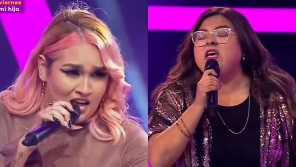 Las cantantes Joaquina Carruitero y Melissa Noblega: ovacionadas por los entrenadores de La Voz Perú