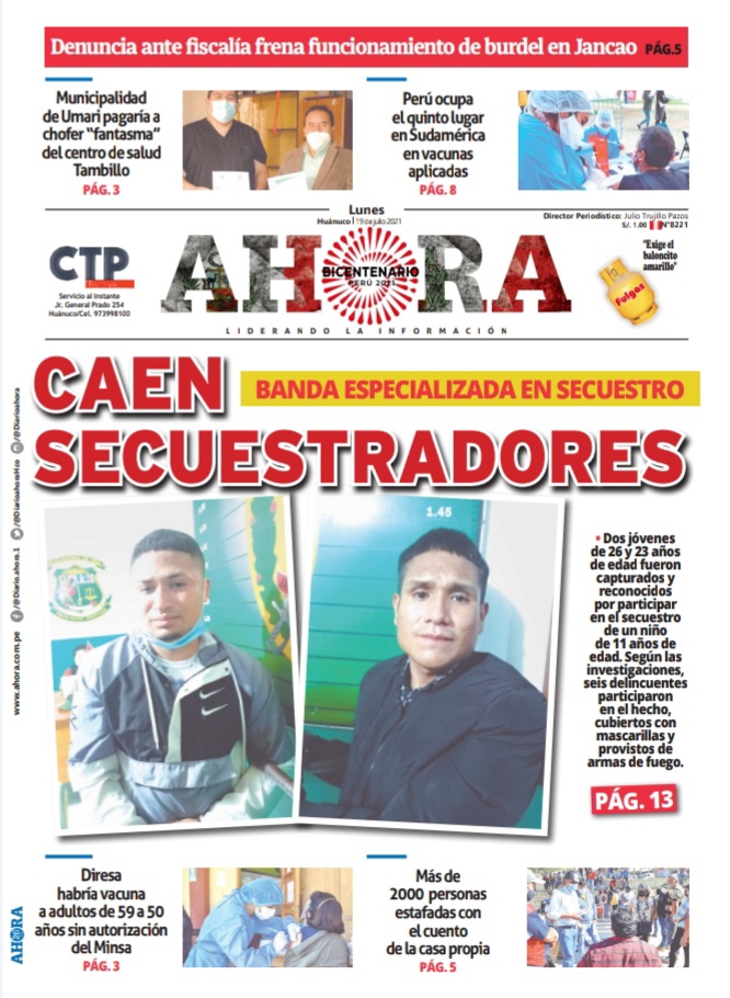 Edición Digital Diario Ahora 19-07-2021