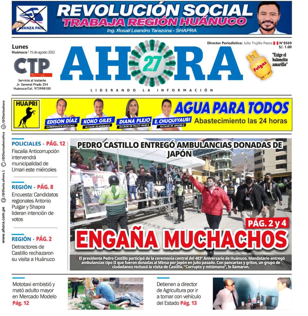 Edición Digital Diario Ahora 15/08/2022
