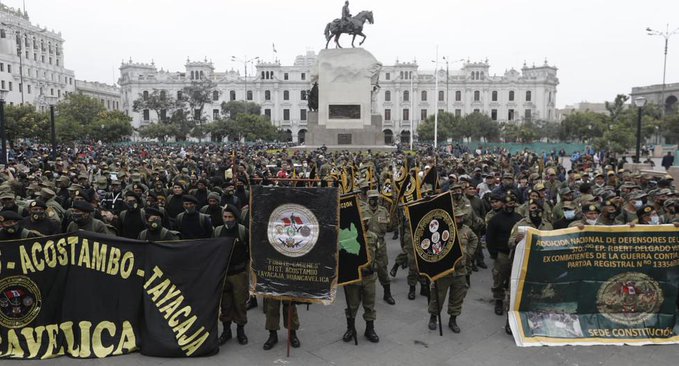 Reservistas protestaron