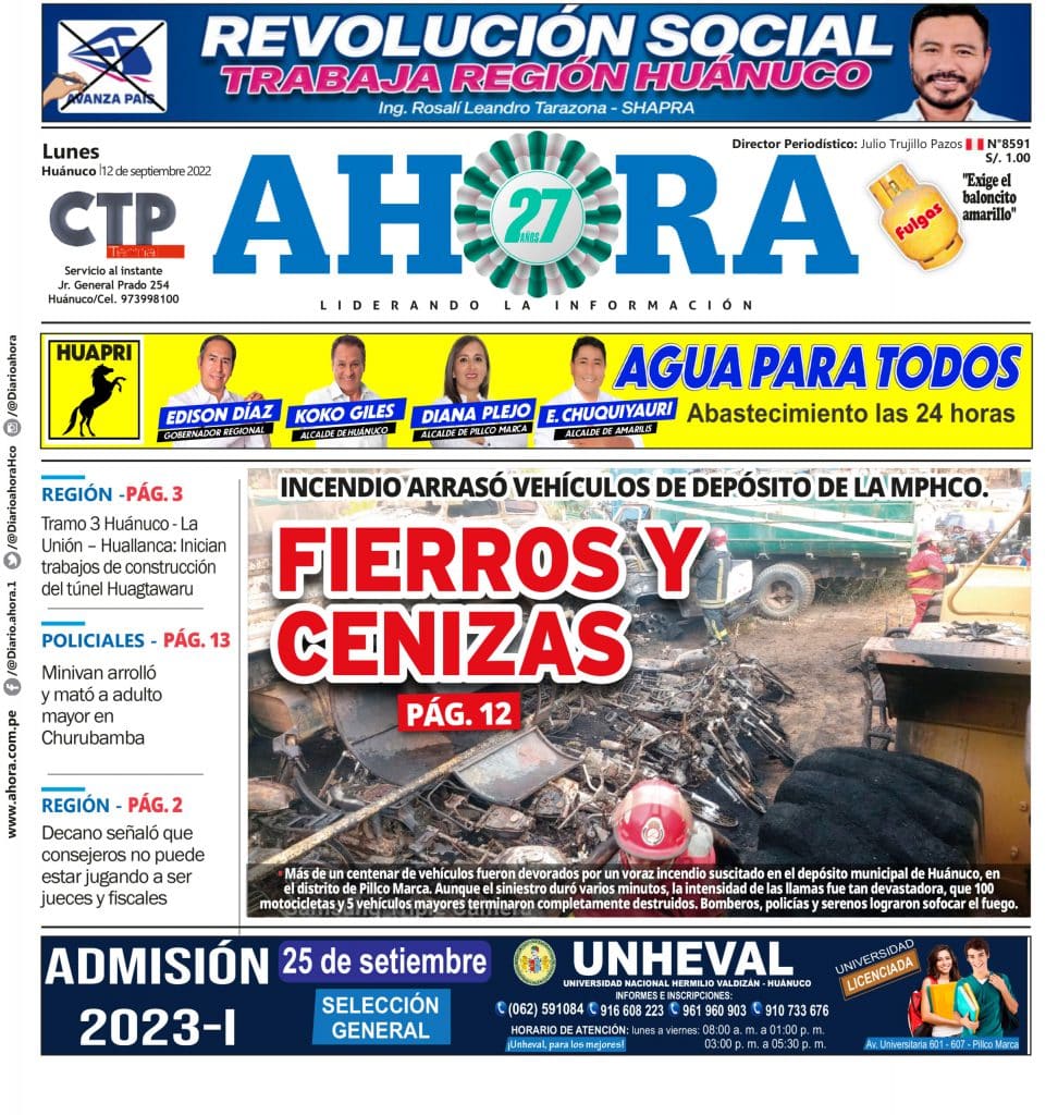 Edición Digital Diario Ahora 12/09/2022