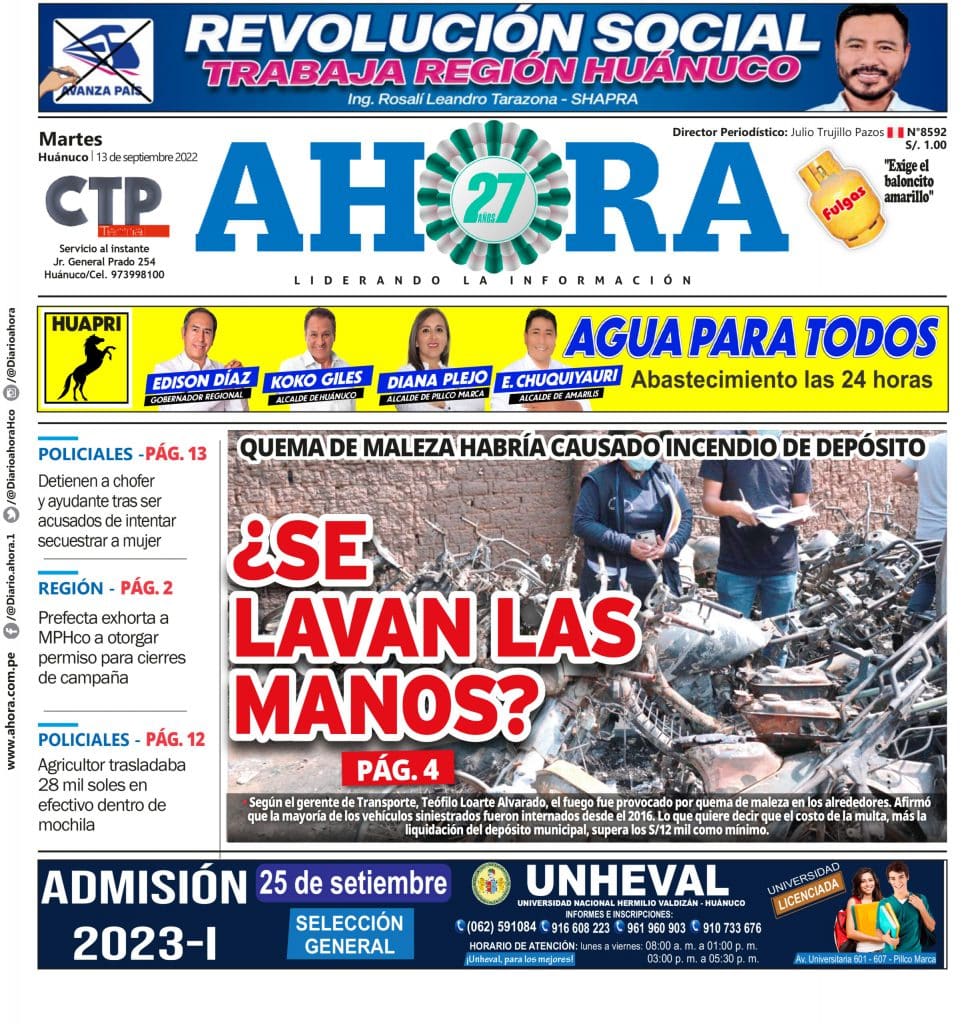 Edición Digital Diario Ahora 13/09/2022