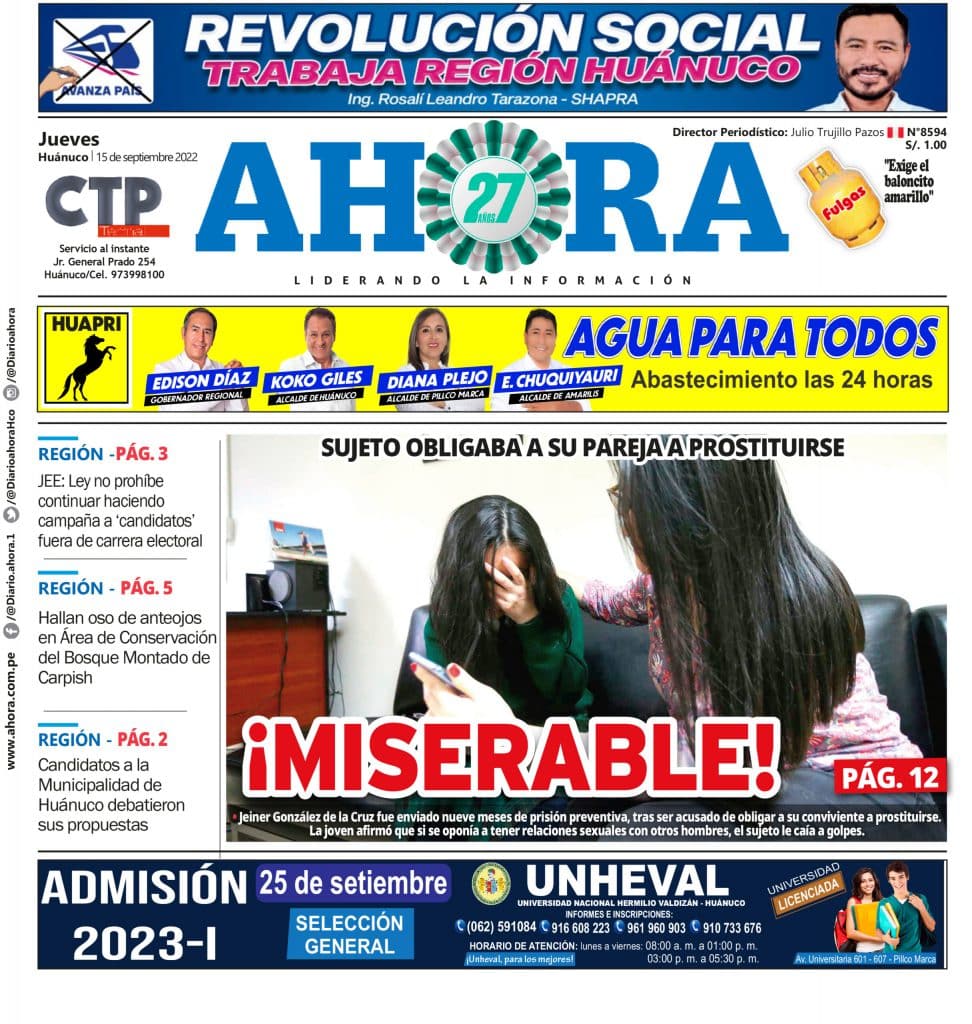 Edición Digital Diario Ahora 15/09/2022