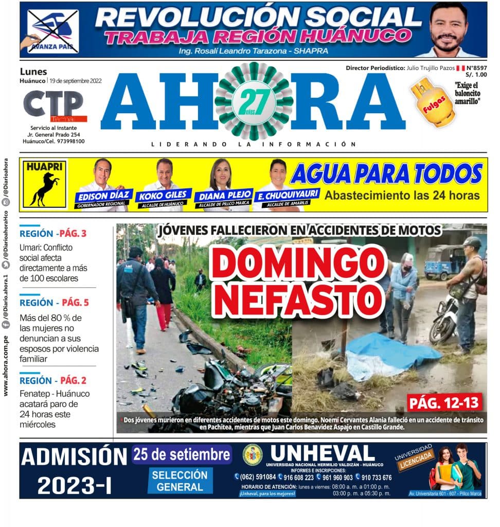 Edición Digital Diario Ahora 19/09/2022
