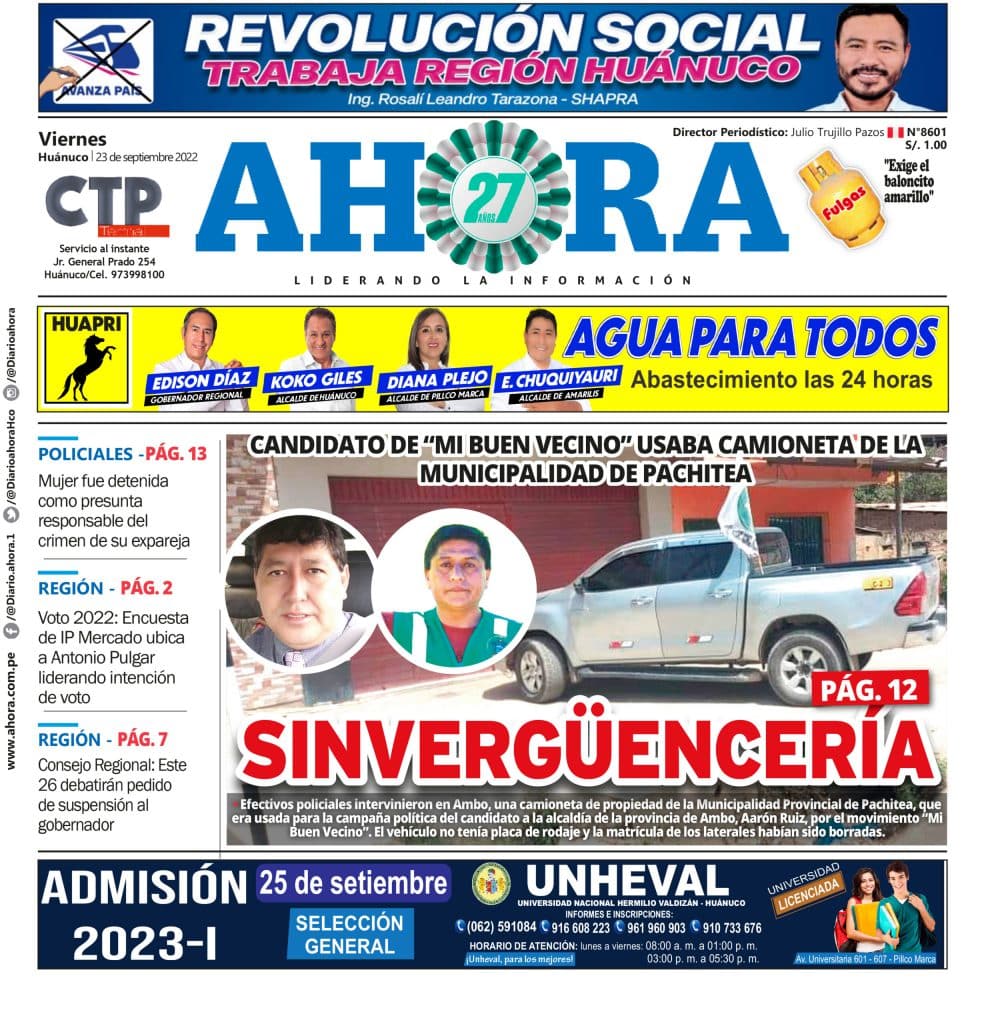 Edición Digital Diario Ahora 23/09/2022