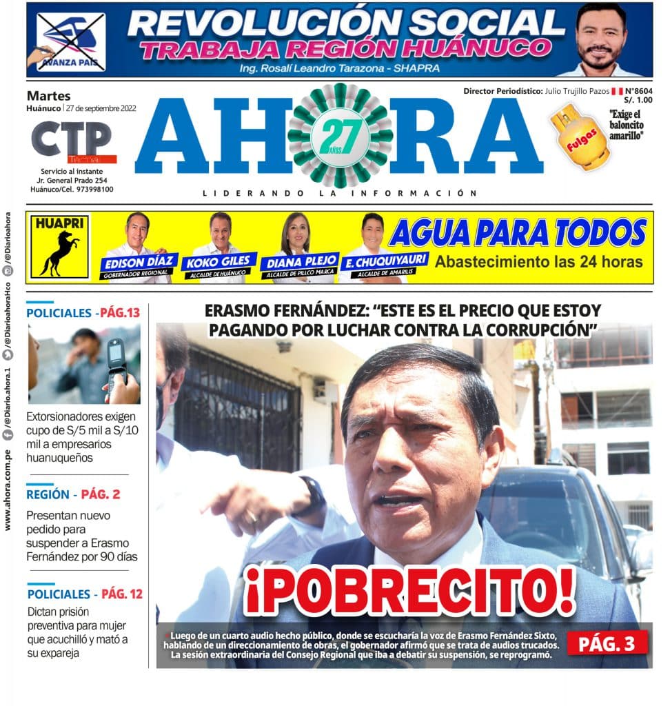 Edición Digital Diario Ahora 27/09/2022