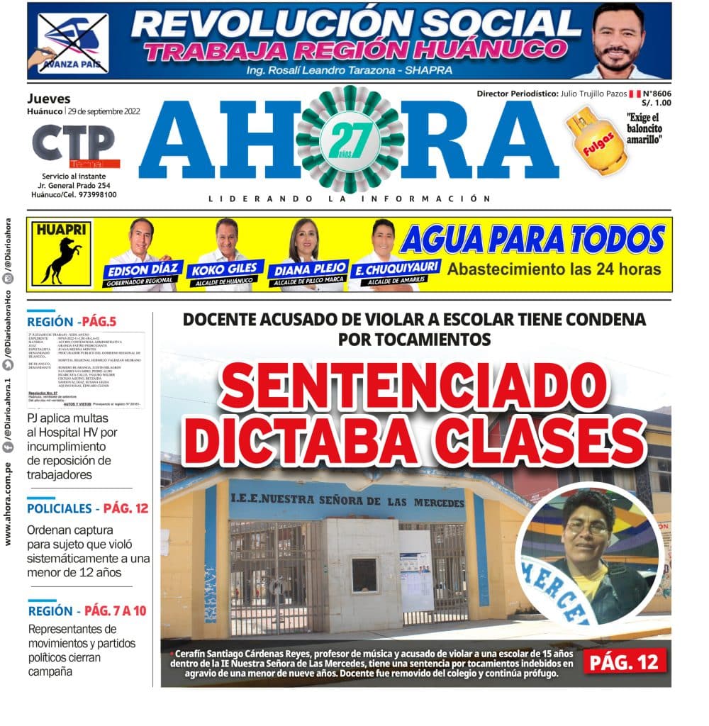 Edición Digital Diario Ahora 29/09/2022