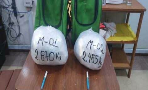 transportaba más de 5 kilos