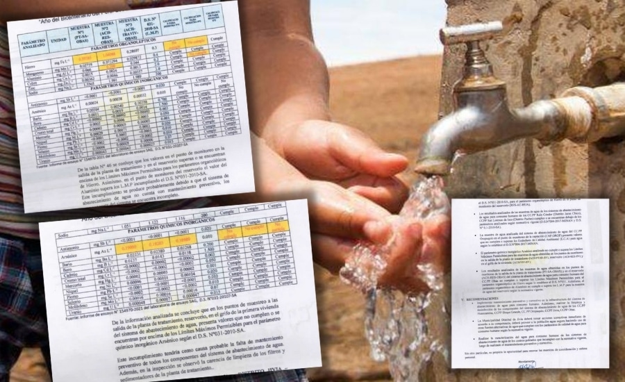 Detectan arsénico, hierro y aluminio