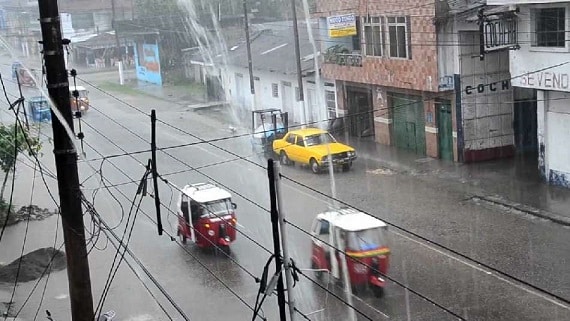 lluvias de moderadas